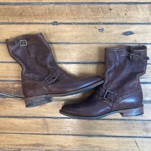 Brown leather vintage Veronica boots - made in USA, Women’s 8